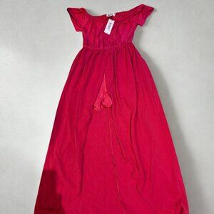 Women's Off Shoulder Floral Rayon Party Split Maxi Romper Dress Long Hot Pink